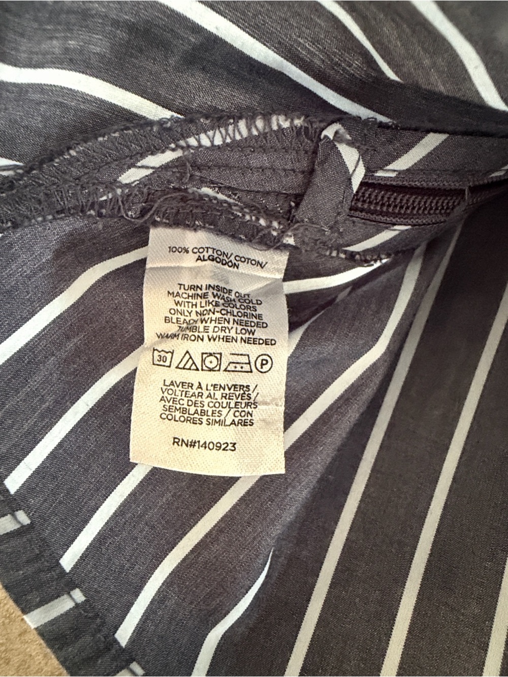 LOFT Striped Side Shirred Poplin Shirt - Picture 6 of 9